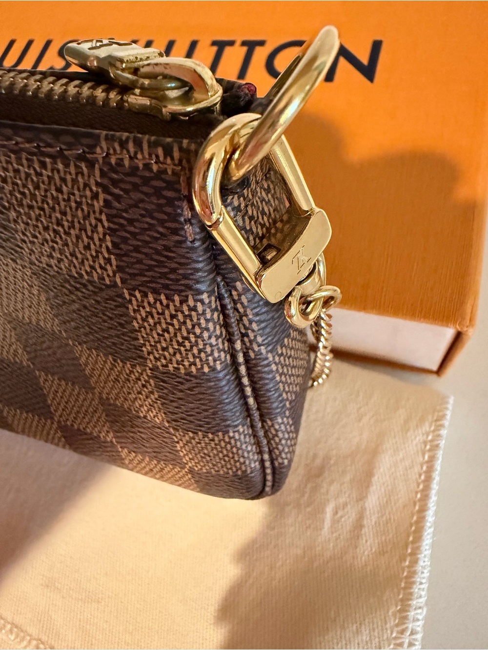 Louis Vuitton Mini Poschette Accessoires in Damier Ebene - Picture 8 of 16